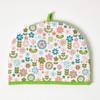 HOMESCAPES Double Design Tea Cosy Retro Flower Muff Teapot Warmer