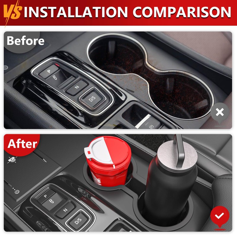 Xipoo Cup Holder Compatible with 2023-2026 Honda Pilot Silica Gel