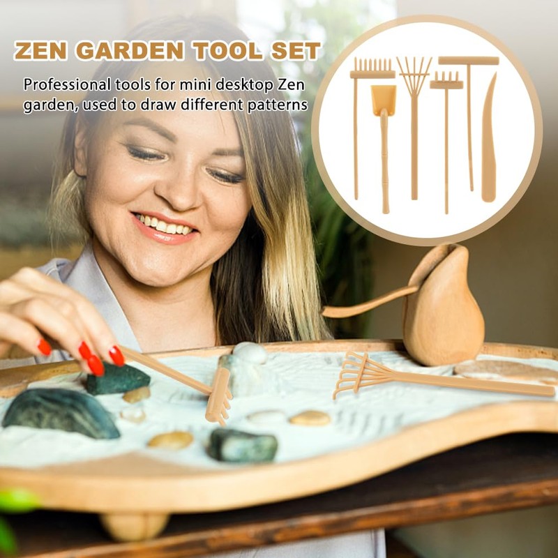 Plastic Mini Zen Garden Rake Tools, Zen Garden Tool Set