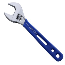 TOP HY-30G Eco Wide Adjustable Wrench, With Vinyl Grip, Opening 0.3 - 1.2 inches (8 - 30 mm)