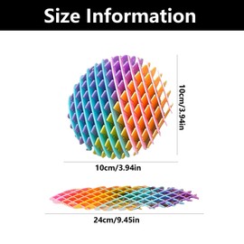 2 PCS Fidget Worm Toy, Worm Big Fidget Toy, Wavy Worm Fidget Toy, Fidget Toy Worm, Funny Stretchy Sensory Stress Toys, Fidget Sensory Squeeze Toys, For Anxiety Relief (Rainbow)