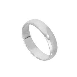 Sterling Silver 5mm D Shaped Wedding Band Ring Size Z+5 (Available I - Z+5)