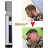 Dilraba®3 in 1 ヘアトリマーかみそりコームハンドヘルドバリカン間違い防止自分でヘアカット髪ひげ切断ツール (濃い灰色)