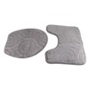 3 PCS Bathroom Mat Set Stone Embossed Toilet Lid Cover