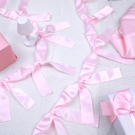 Bow Garland Banner，Pink Garland Banner Ribbon Bow Party Décor，Pink Coquette Birthday Party, Bachelorette Birthday Decor, for Baptism Daughter Nursery Baby Bridal Shower Wedding Favors Supplies