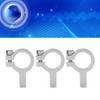 3Pcs Tube Clamp Hub Aluminum Shaft Clamping M4 Thread Mounting