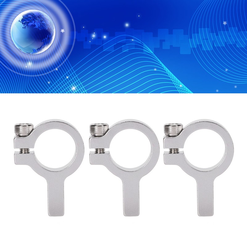 3Pcs Tube Clamp Hub Aluminum Shaft Clamping M4 Thread Mounting