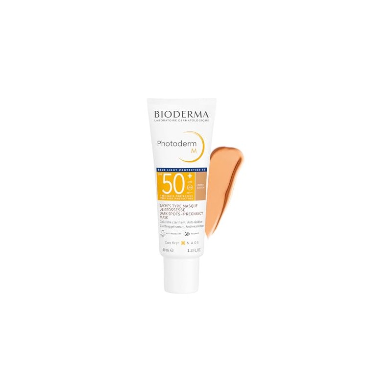 BIODERMA, Protector Solar, Photoderm Golden, FPS50+, Alta Cobertura en Manchas,