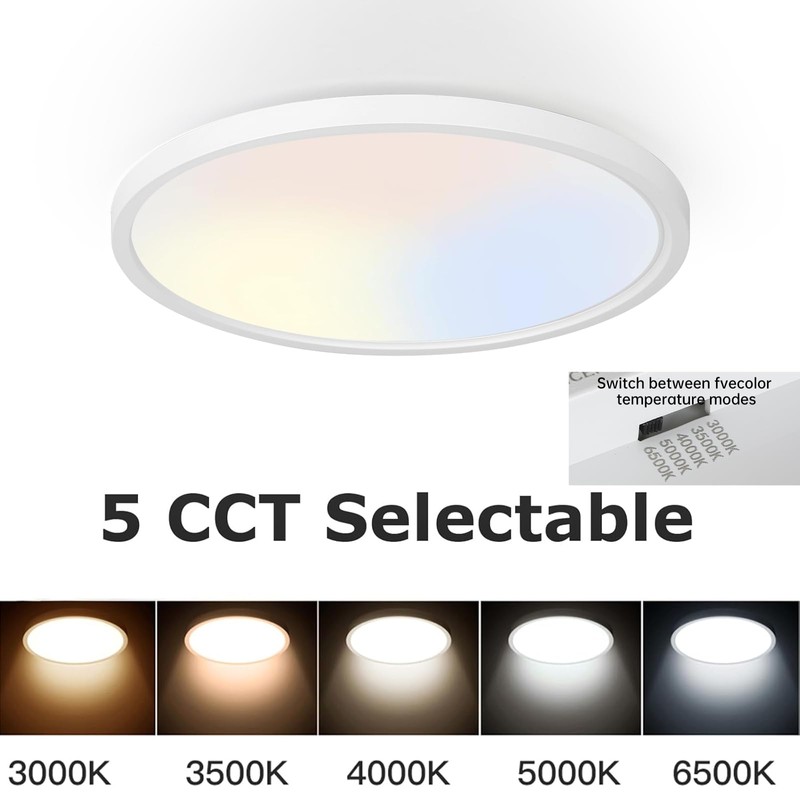 TALOYA 2 Pack of White 10 Inch Ceiling Mount LED