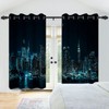 Kzzfqxb City Window Curtains Sleeping City Metropolitan Landscape Window Drapes