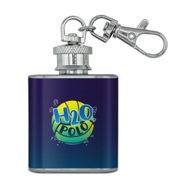 Water Polo Ball H2O Stainless Steel 1oz Mini Flask Key Chain