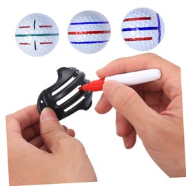 Sosoport 8-Piece Golf Ball Line Marker Set Plastic Golf Alignment Tool for Accurate Ball Positioning and Indoor Putting Practice