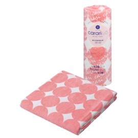 CBJAPAN Carari Kuo Bath Towel, 3.3x Water Absorbency Microfiber, Circle Pink, 1 Towel, Quick Dry (Absorbs Water in the Fiber Gaps), Marshmallow Texture, Fluffy, 23.6 x 47.2 inches (60 x 120 cm)