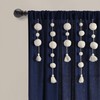 Lush Decor Boho Pom Pom Tassel Linen Window Curtain Panel