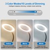 NEWACALOX Magnetic Magnifying Lamp, 3 Color Modes, 10X&5X Magnifying Glass,