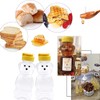 2 Pcs Plastic Bear Honey Bottle Jars,Empty Honey Squeeze Bottle