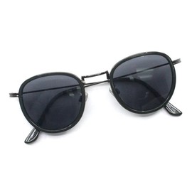 Bifocal Reading Sunglasses Unisex Vintage Fashion Panto Frame Gray Gunmetal+2.25