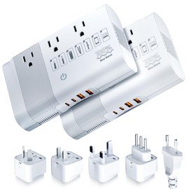 500W Pure Sine Wave Voltage Converter US to Europe, 220V to 110V Converter for European Travel, Power Convertor Adapter Combo PD for CPAP Hair Straightener Cruler Shaver Toothbrush Laptop Camera Phone