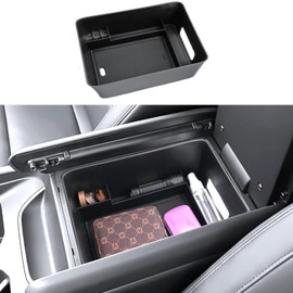 Coleya 2024 2025 2026 Santa Fe Center Console Organizer for Hyundai Santa Fe (SE/SEL/XRT/Limited/Calligraphy), Durable ABS Plastic&Anti-Slip Rubber Console Tray 2026 2025 Santa Fe Hybrid Accessories