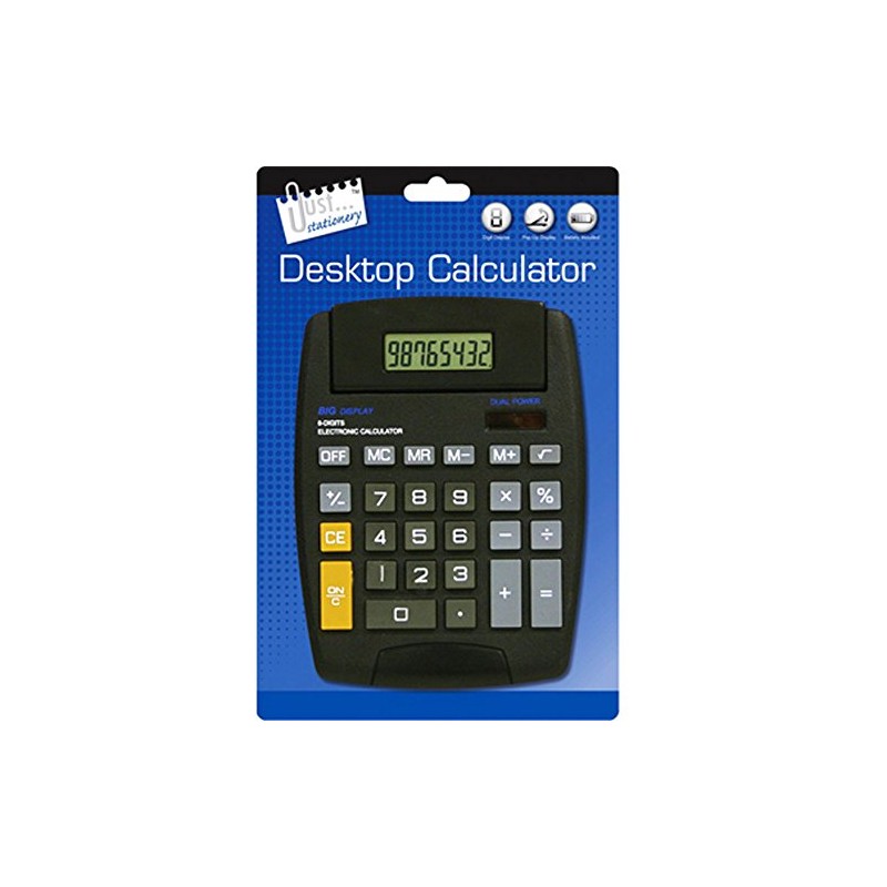 Just Stationery 144x190mm Pop Up Display Desk Calculator