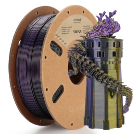 ERYONE Silk PLA Tri-color 1.75MM Filament with Moulding Service-Guangdong ManufacturerColor: Black Gold Purple
