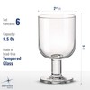 Bormioli Rocco Hosteria Set Of 6 Stackable Wine Glasses, 9.5