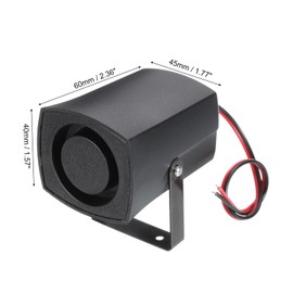 uxcell DC 12-24V 0.5mA Industrial Electronic Alarm Buzzer Siren Reversing Sound & Six-Tone Alarm Horn 105dB for Home Security, Garage