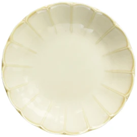 Ichikyu 131-0215 Mino Ware Cream Chrysanthemum Pot