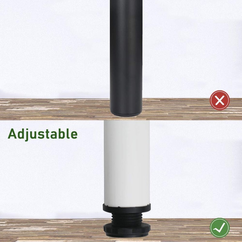 QLLY 27.5 inch / 70cm Adjustable Tall Metal Desk Legs,