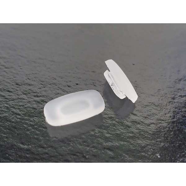 LMP Optical Supply 2 Pairs of Replacement 12 mm x 6mm Square Slip in Silicone Nose Pads for Sunglasses and Eyeglasses