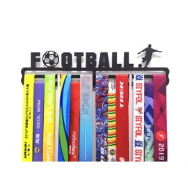 Medal Hangers Awards Holder Medal Rack Medal Display Stand Steel Best Gifts for Sporting Honors Black Football