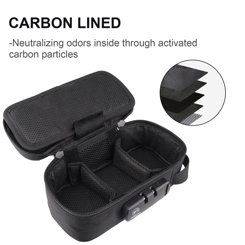 FIREDOG Smell Proof Bag with Lock, Carbon Lined Smell Proof