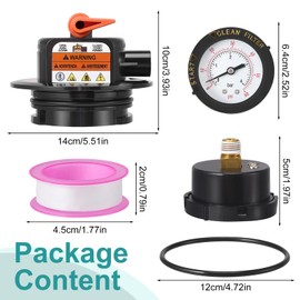Beolisave DEX2420MAR2 Manual Air Relief Assembly, 2420MAR2 Air Relief Valve Compatible with Hayward DE and Cartridge Pool Filter - Works with Pro Grid, Swim Clear and Swimclear Cartridge Filters