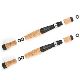 TEAMWILL 2 Sets Spinning Fishing Rod Handle for Rod Building Handle Reel Seat Composite Cork