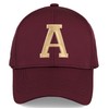 Daxton Performance Cool Tech Baseball Hat - Burgundy Cap, Gold