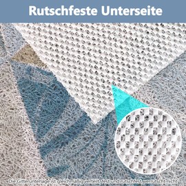 Shower Mat Non-Slip Non-Slip Shower Mat 60 x 60 cm Soft Comfort PVC Loofah Shower Mat Non-Slip with Drainage Holes - Quick Drying Anti-Mould Non-Slip Mat Shower