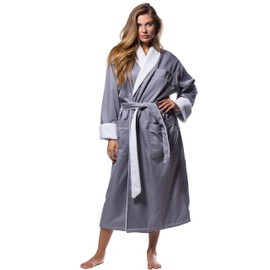 Turquaz Robes for Women - Luxury Warm and Heavy Plush Lined Bathrobe, Microterry, Cozy & Elegant Womens Robe