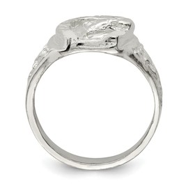 IceCarats 925 Sterling Silver Lucky Horseshoe Horse Head Ring Animal Lover Equestrian Band Size 9