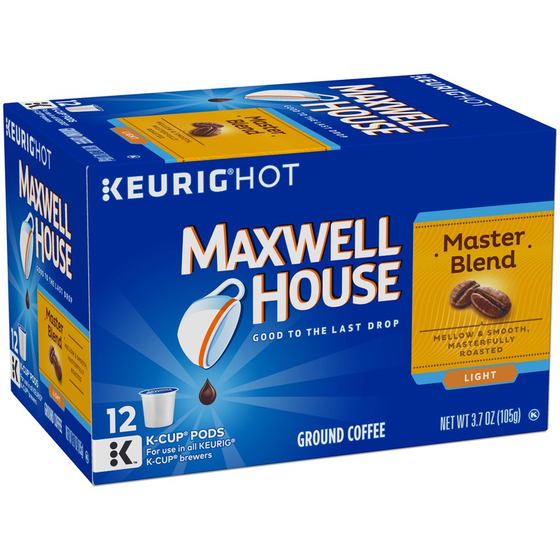 Maxwell House Master Blend Light Roast K-Cup Coffee Pods (12