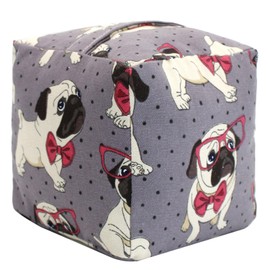 SANFERGE Decorative Door Stopper, Weighted Fabric Door Stopper with Handle, Heavy-Duty Square Door Floor Stop for Bedroom, Living Room, Interior, Doors