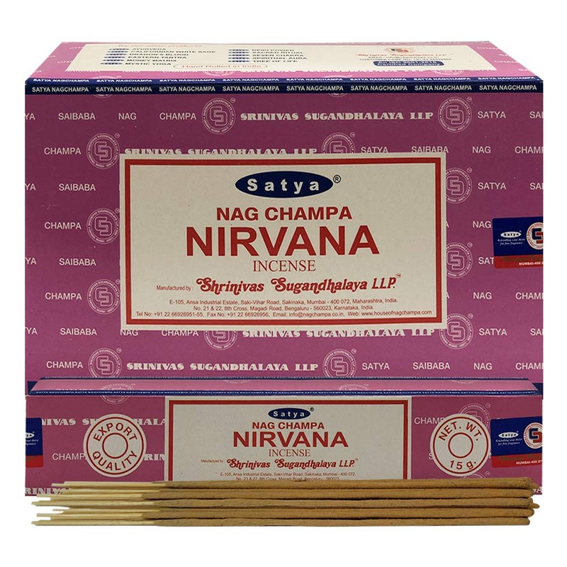 Nirvana Incense Sticks and Incense Stick Holder Bundle Insence Satya