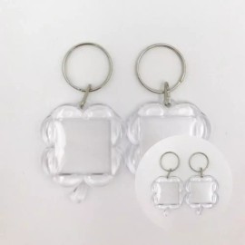 행운 네잎클로버 사진 키링 5개 포토 카드 홀더 열쇠고리 가방 장식 액세서리 Lucky Four-Leaf Clover Photo Keyring 5 Piece Photo Card Holder Keychain Bag Decoration Accessory