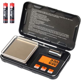 Disenkelubo Digital Mini Scale, 200g /0.01g Pocket Scale, 50g Calibration Weight, Electronic Smart Scale