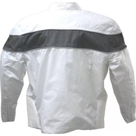 NexGen Lite Textile White and Gray Motocycle Jacket Men's Size Medium