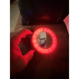 Compatible With Most Phones NEW Techiva LED Mirrored Phone Fill Light Vivid RGB Rechargeable PORT  Ring Ligh