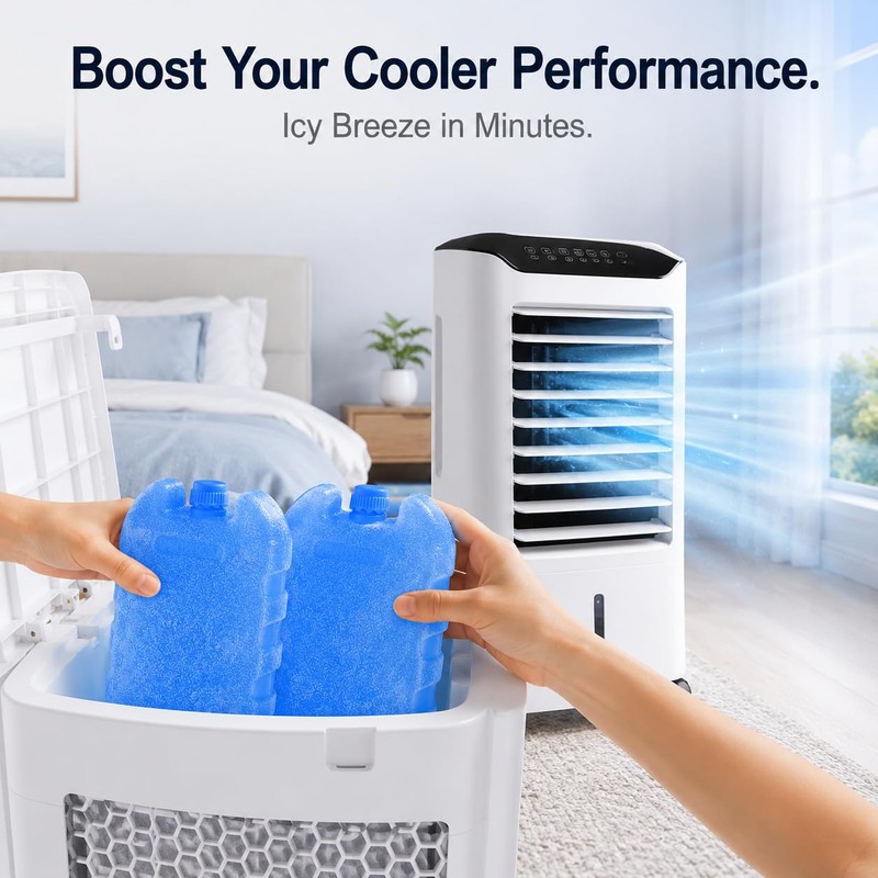 4 Pcs Slim Ice Packs for Lunch Boxes & Coolers,