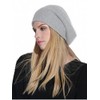 Prettystern Damen 100% Kaschmir-Wolle weich warm Cashmere Beanie Mütze hell-Grau
