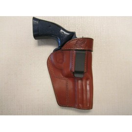 Fits S&W 686 & 586-357 mag, 4" Barrel iwb, owb, ambidextrous Revolver Brown Leather