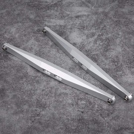 2 Pcs Rear Lower Suspension Arm Link Lever, Aluminum Alloy Upgrade Part for UDR 1/7 RC Short Course Truck, Silver Color