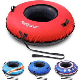 GoSports 44 Inch Heavy-Duty Winter Snow Tube with Premium Canvas Cover - Choose Your Style - Commercial Grade Sled